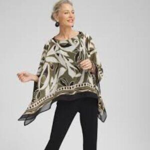 Chico's chiffon poncho